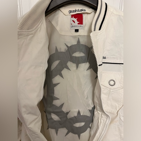 Gsus Sindustries white jacket men large lined - Picture 3 of 5
